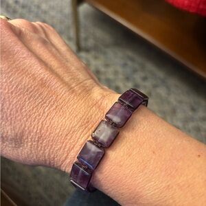 Natural Chevron Amethyst Bracelet